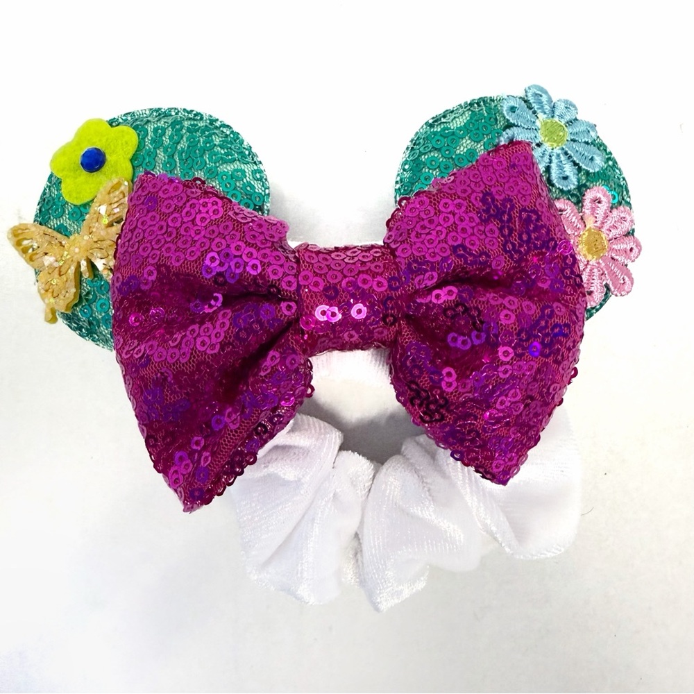 Disney Inspired Little Mermaid Sequin Bow Scrunchies